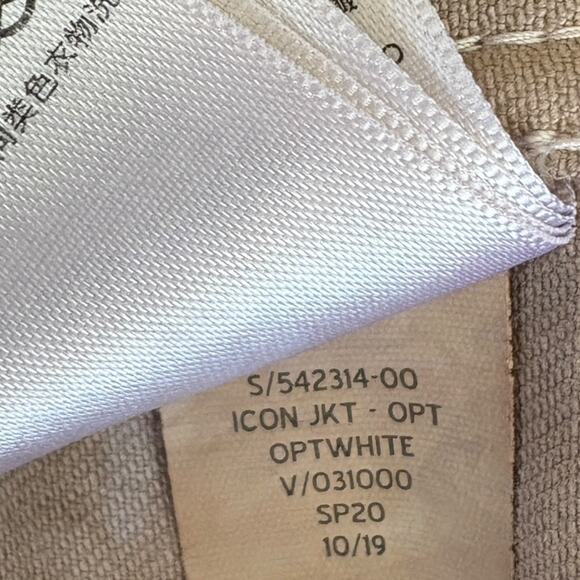 Upcycled Dyed Denim Jacket Tapestry Sleeves Crochet Fringes Doily Boho Western - Picture 9 of 14